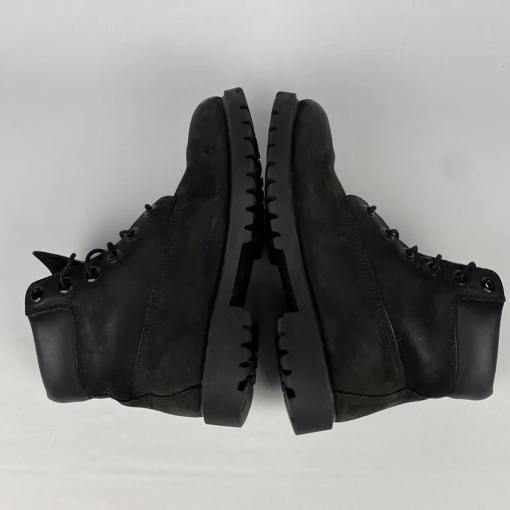 Timberland Junior 6-Inch Premium Size 5 M Black Nubuck Boots Waterproof‎ 12907